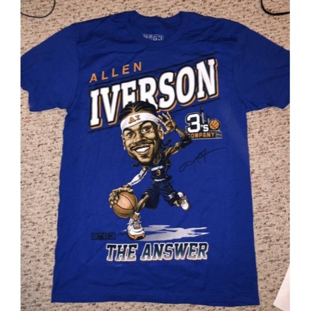 New Big3 The Answer Allen Iverson Caricature Mens Shirt Medium